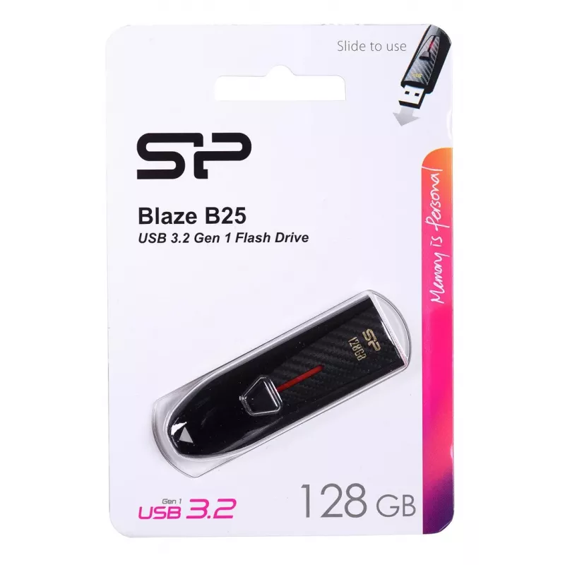 Silicon Power Blaze B25 Chiavetta USB 128 GB USB Type-A 3.2 Gen 1 (3.1 Gen 1) nero