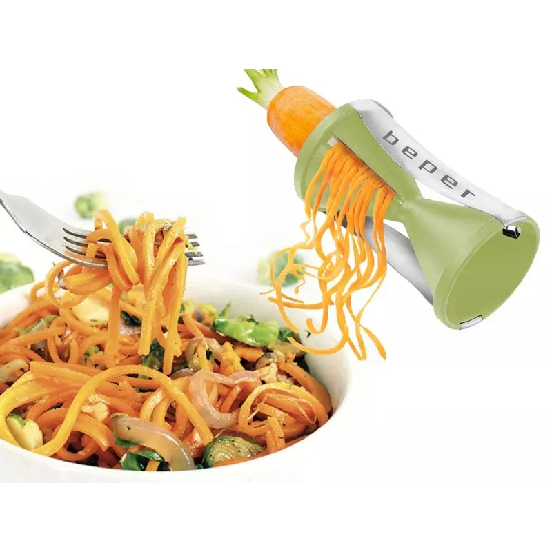 Tagliaverdure a spirale manuale Beper MD.236 verde ABS acciaio inox
