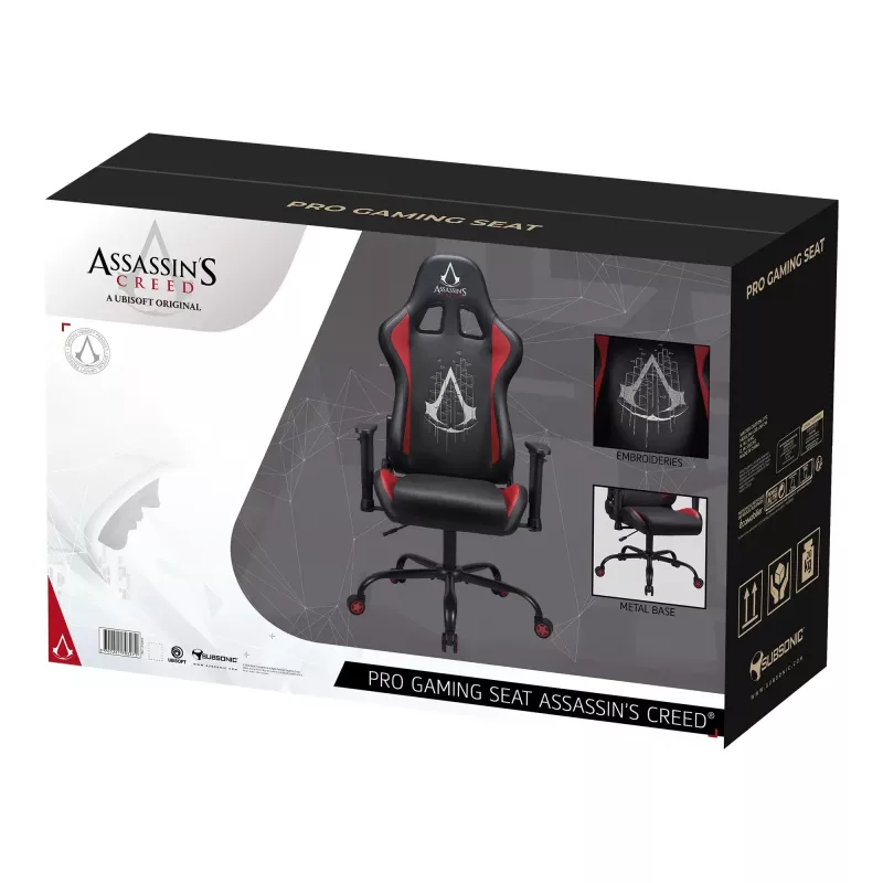 Sedia da ufficio Subsonic SA5609-AC1 seduta imbottita schienale imbottito nero rosso