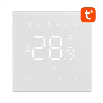 Termostato intelligente Avatto WT410-BH-3A-W WiFi per caldaie a gas, programmabile, connettività Wi‑Fi