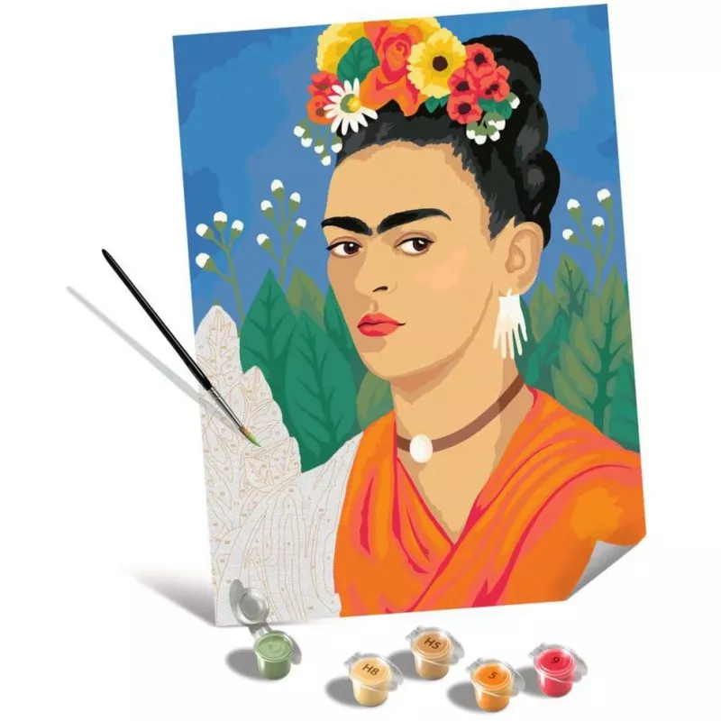 Set di pittura su tela Ravensburger CreArt ART Collection: dipinto Frida Kahlo, Canvas Edition