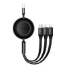 Baseus CAMJ010101 Bright Mirror 2 Series cavo USB 3 in 1, 66 W, 1 m, nero