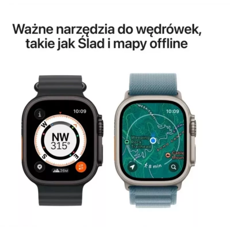Smartwatch Apple Watch Ultra 3 GPS + Cellular 49mm cassa in titanio nero con cinturino Alpine Loop nero Large