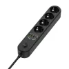 Ciabatta ColorWay CW-CHE44PDB — 4 prese AC, 2 porte USB