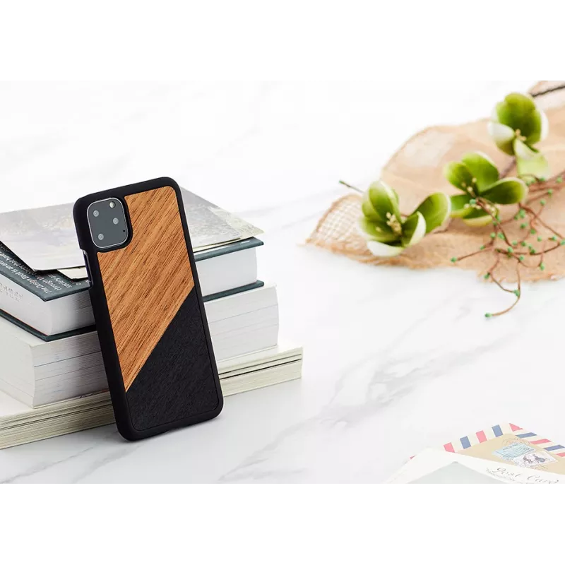 Custodia per smartphone Man and Wood per iPhone 11 Pro Max — Western nero