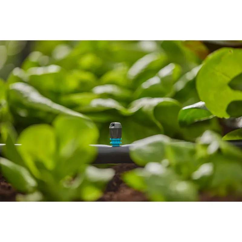 Gocciolatore Gardena 13318-20 montaggio a fine linea plastica nero