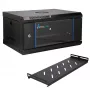EXTRALINK LITE 4U 530X400 armadio rack a parete nero con ripiano