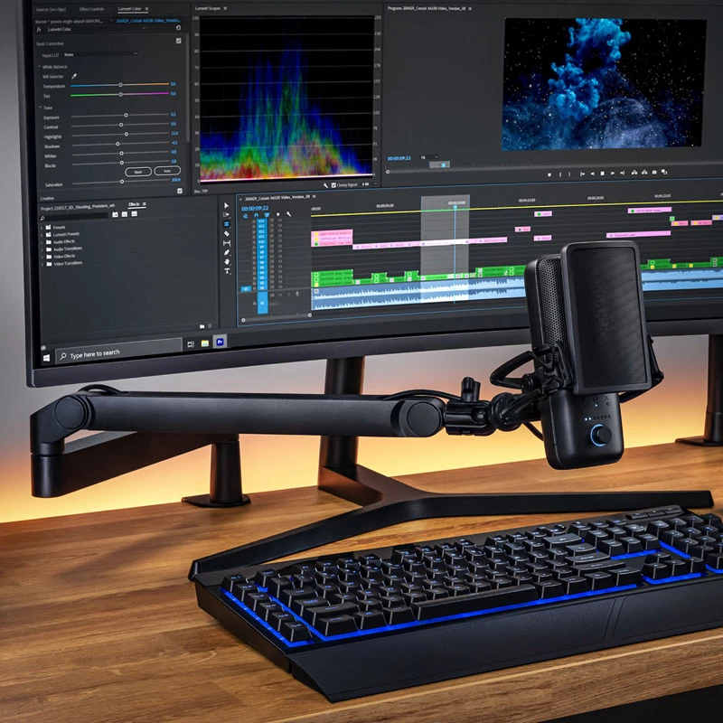 Asta per microfono da broadcast Elgato Wave Mic Arm LP montaggio da tavolo nero 1,69 kg
