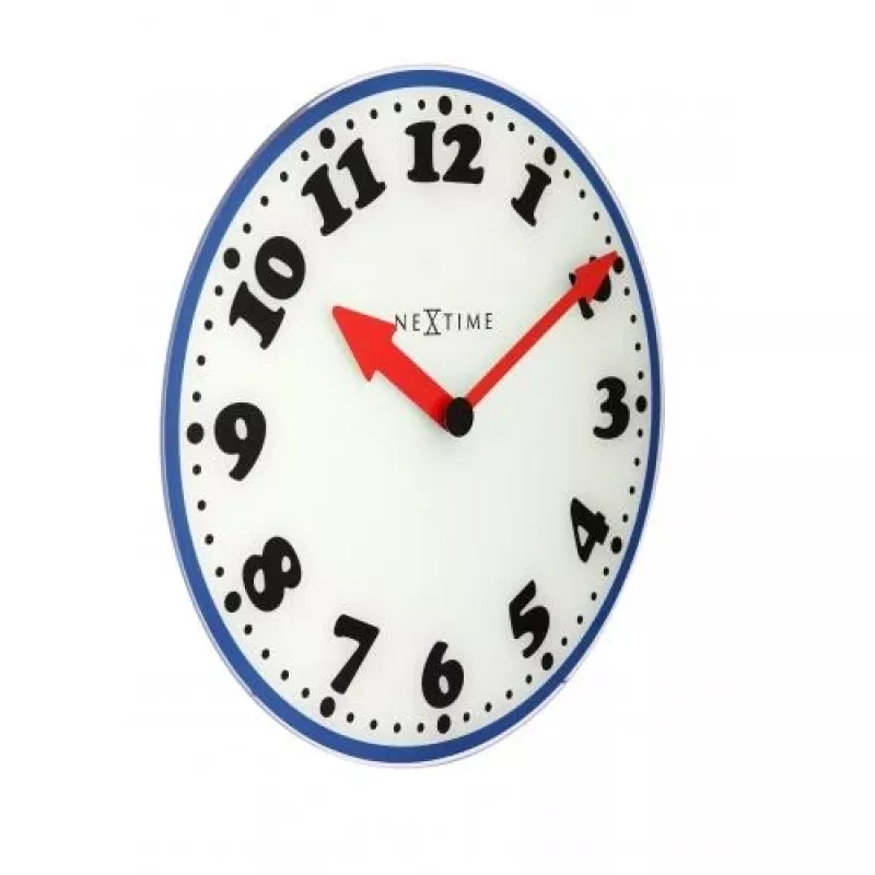 NeXtime orologio da parete 8151 Boy, Ø43 cm, bianco/blu/nero/rosso