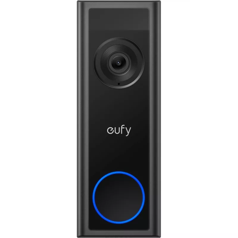 Videocitofono Eufy C31 2K con supporto microSD, 2560×1440, 6500 mAh, con filo e senza fili, nero