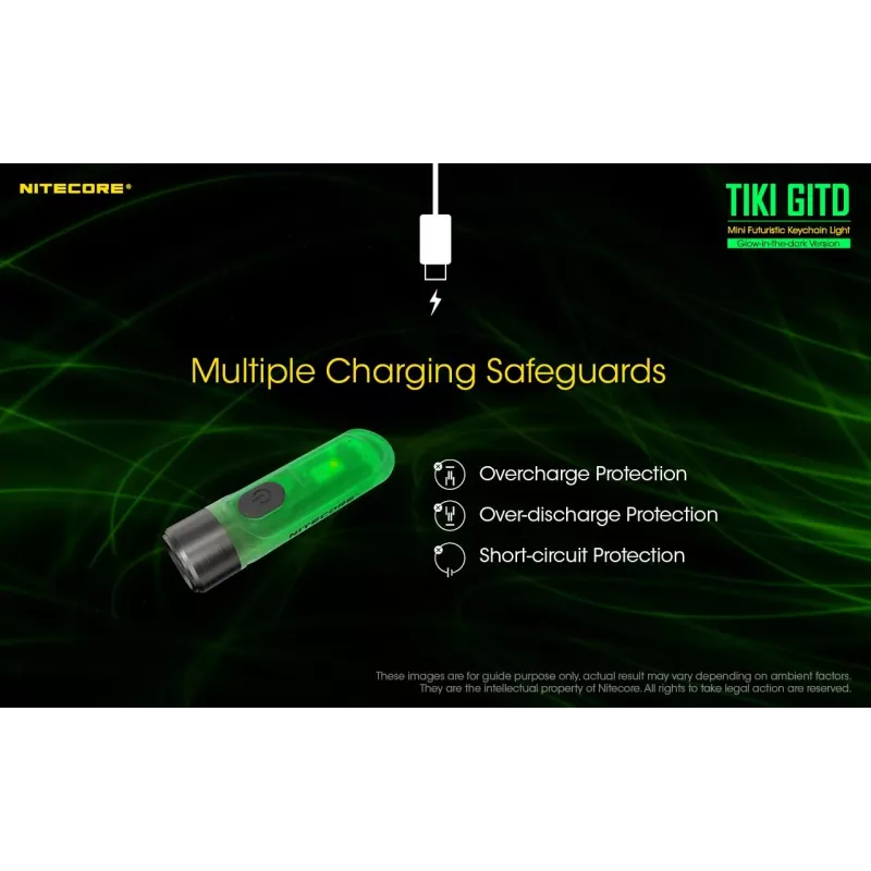 Nitecore TIKI GITD torcia, serie T, 300 lumen