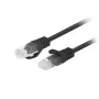 Lanberg PCU6-20CC-0200-BK Cavo patch Cat6 U/UTP, 2 m, nero, 10 pezzi