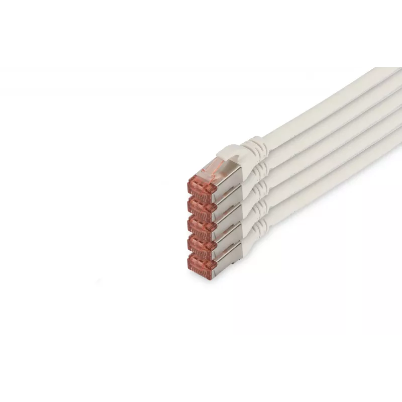 DIGITUS cavo patch CAT6 S/FTP, 10 m, bianco, confezione da 5