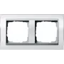 GIRA cornice 2 posti Event trasparente, Standard 55, System 55 bianco 0212726