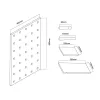 Maclean MC-130 WD pannello organizer in legno, 40x60 cm, max 20 kg