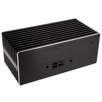 Case fanless Akasa Turing ABX UCFF per mini PC AMD (Gigabyte BRIX 4000U), alluminio, nero
