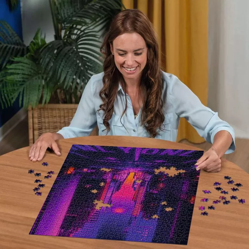 Puzzle Ravensburger New York in Neon, 1000 pezzi, puzzle per adulti
