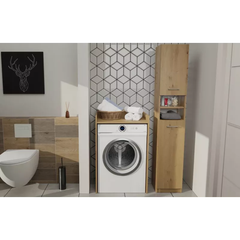 Top e Shop POLA armadio per lavanderia per lavatrice – rovere artisan