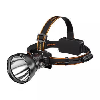 Lampada frontale Superfire HL60 — 2300 lm, portata 330 m, lampada frontale ricaricabile