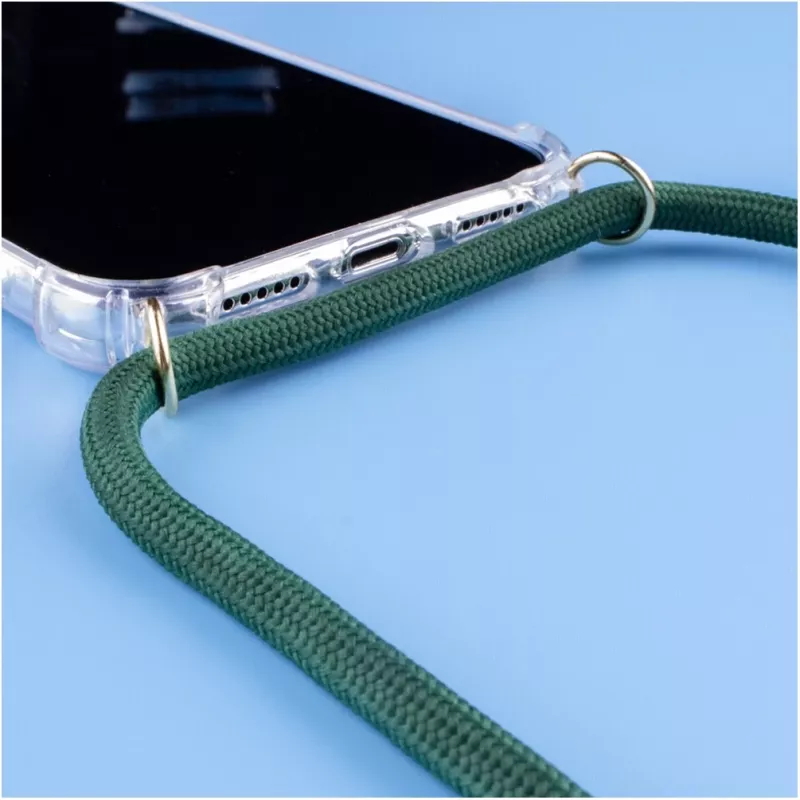 Collana per telefono Lookabe loo014 per iPhone XR – custodia protettiva oro-verde con laccio