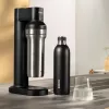 Bottiglia per carbonazione BRITA 650 ml, acciaio inox, nera, lavabile in lavastoviglie