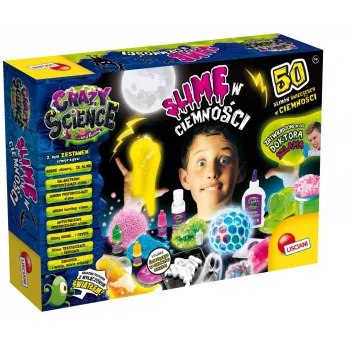 Kit scientifico Liscianigiochi Crazy Science Slime al buio 304-PL89239 — set di esperimenti con slime che brilla al buio