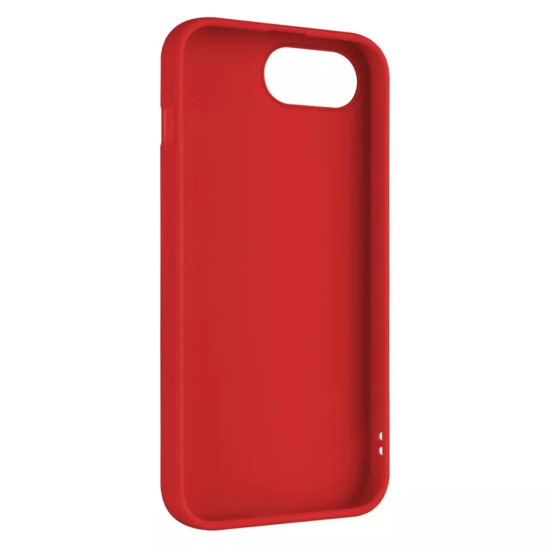 Cover posteriore per cellulare FIXED per Apple iPhone 16e, gomma, rosso, custodia protettiva sottile