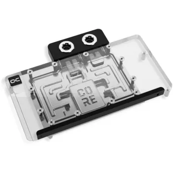 Waterblock per scheda grafica Alphacool Core RX 9070 XT Hellhound+ Transparent Chrome con backplate