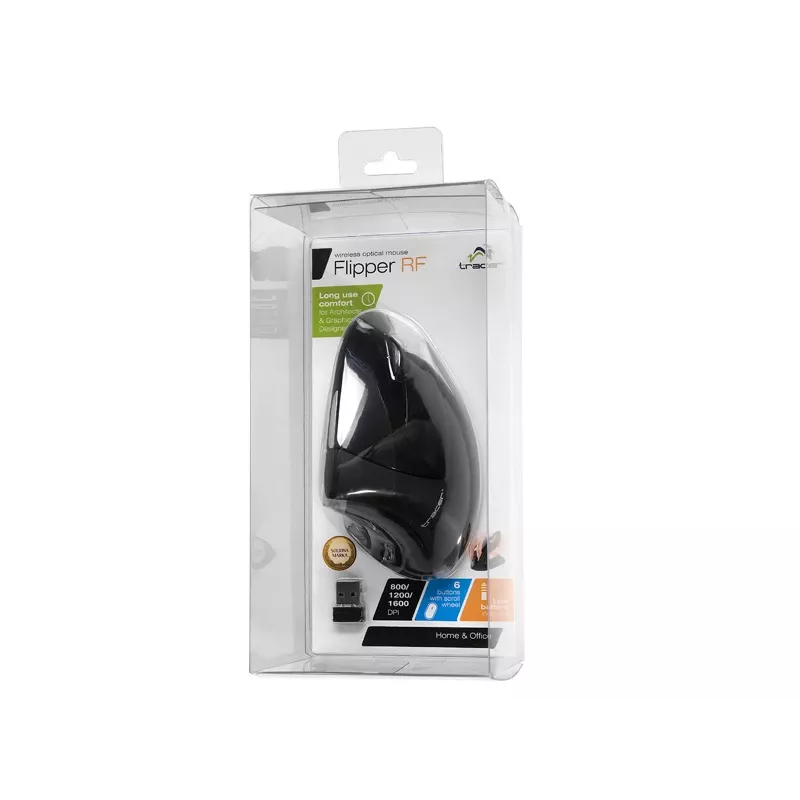 Tracer Flipper mouse per destrimani RF wireless ottico 1600 DPI