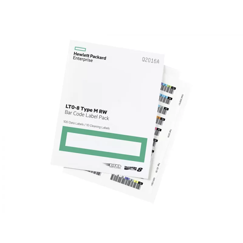 Hewlett Packard Enterprise HPE LTO-8 Ultrium RW Bar Code Label Pack - etichette con codice a barre (Q2015A)