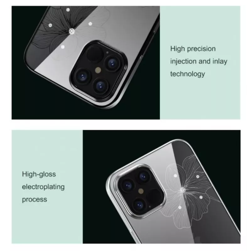 Custodia protettiva Devia Crystal Flora per iPhone 12 mini — nero