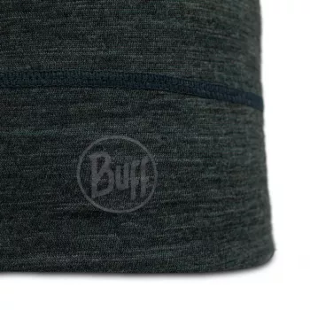 Beanie Buff Merino Lightweight Multistripes Forest — berretto Buff in lana merino leggera, unisex, verde scuro, 125 g/m²