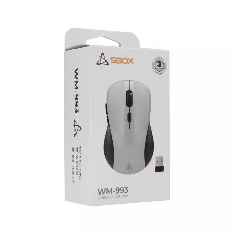 Mouse SBOX WM-993 argento USB Type-A