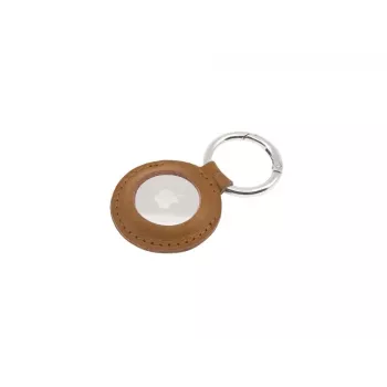 Custodia per AirTag FIXED FIXWAT-C2-BRW in vera pelle di vitello marrone — supporto protettivo in pelle per Apple AirTag