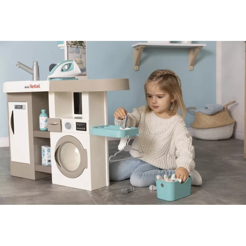 Smoby 311050 cucina giocattolo con area lavanderia e accessori
