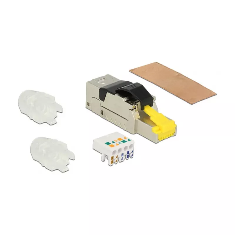Connettore per fili RJ45 DeLOCK 86485 nero argento trasparente giallo