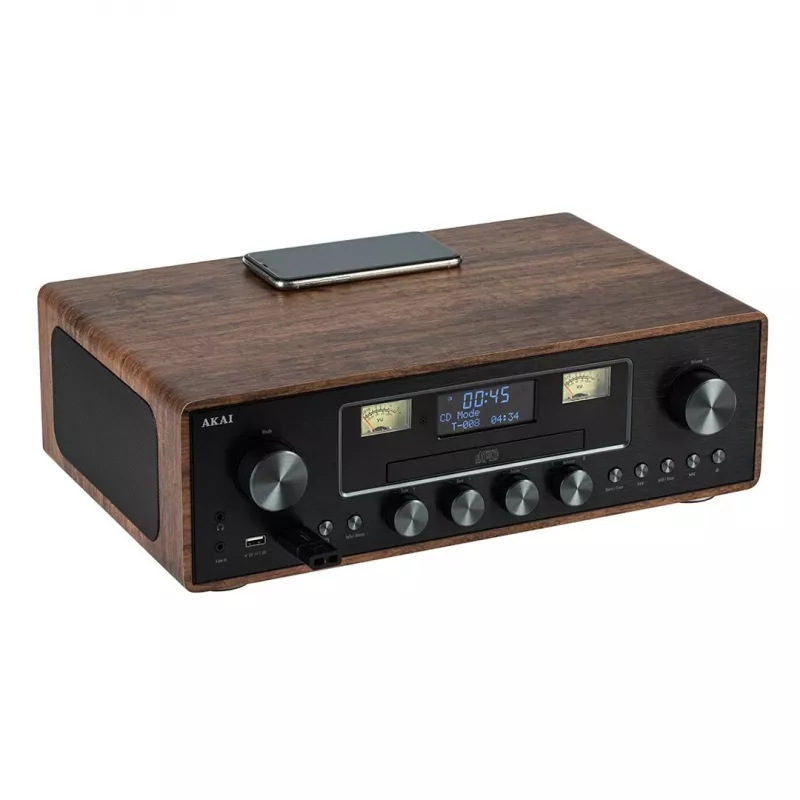 Micro sistema HiFi AKAI AM-100 RHAPSODY — mini sistema audio compatto con amplificatore integrato e riproduzione CD/USB