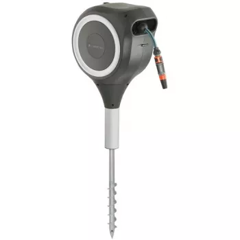 Tromba con supporto a pavimento Gardena RollUp Automatic nero grigio
