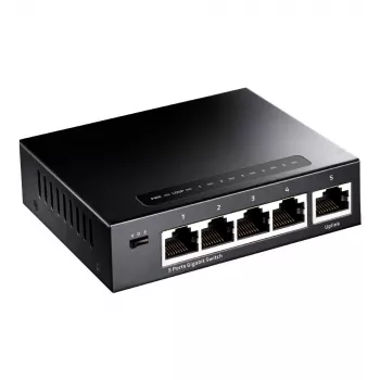 Switch di rete Cudy GS105 — 5 porte Gigabit Ethernet (10/100/1000), nero, alimentatore 5 V DC incluso