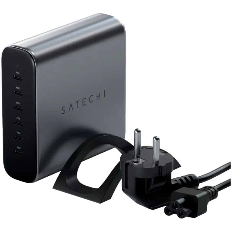 Caricabatterie da interno Satechi ST-C200GM-EU universale grigio 6 porte USB Type-C