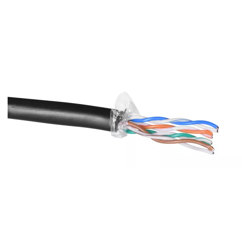 Alantec KIU5OUTS305Q Cavo di rete nero 305 m Cat5e U/UTP (UTP) (KIU5OUTS305Q)