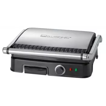 Grill elettrico Clatronic KG 3487 (grill da tavolo 2000W, nero e argento)