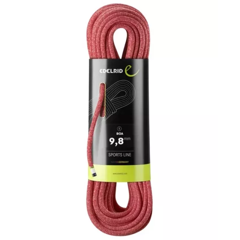 Corda da arrampicata Edelrid 710790802000 rossa 80000 mm 9,8 mm poliammide