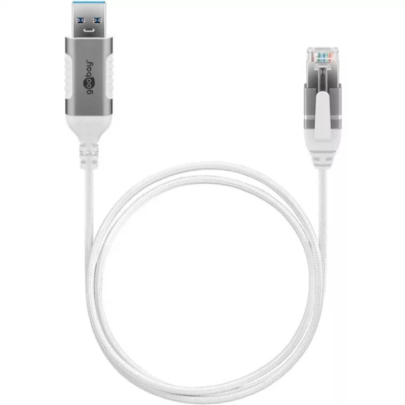 Cavo Ethernet Goobay USB-A 3.0 a RJ45 sottile 1 m – collega router, modem o (74377)