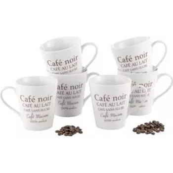 Set di tazze da caffè Esmeyer 6 pezzi, modello 302-007, capacità 0,25 l per tazza