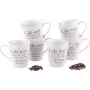 Set di tazze da caffè Esmeyer 6 pezzi, modello 302-007, capacità 0,25 l per tazza