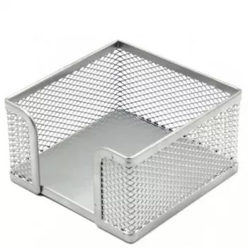 Portanotes Forpus, 9,5 x 9,5 cm, argento, metallo forato 1005-007