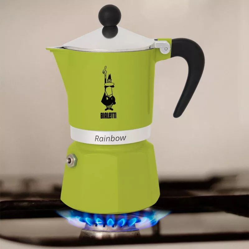 Caffettiera Bialetti Rainbow nera, verde