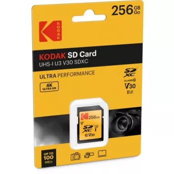 Scheda di memoria Kodak 256GB UHS-I U3 V30 Ultra EKMSD256GXC10HPRK