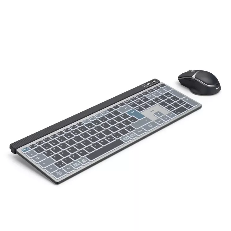 Set tastiera e mouse multi-device wireless HAMA WKM-750 — nero, connettività wireless